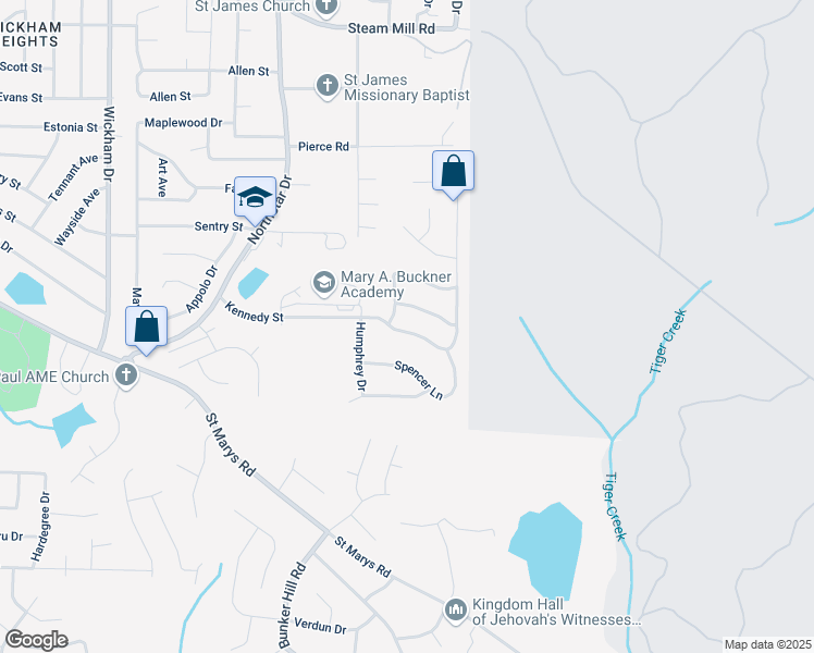 map of restaurants, bars, coffee shops, grocery stores, and more near 5345 Kennedy Street in Columbus
