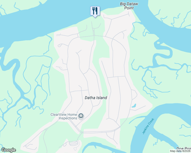 map of restaurants, bars, coffee shops, grocery stores, and more near 355 Westbrook Road in Saint Helena Island