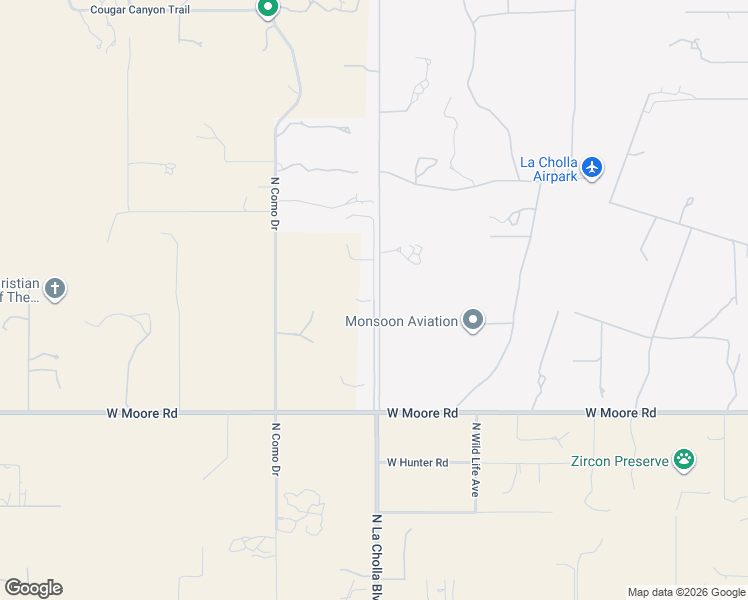 map of restaurants, bars, coffee shops, grocery stores, and more near North La Cholla Boulevard in Oro Valley