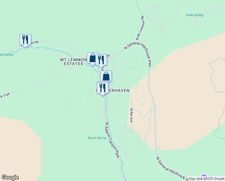 map of restaurants, bars, coffee shops, grocery stores, and more near in Pima County