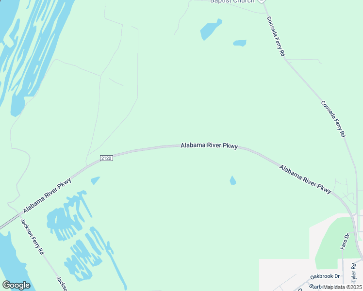 map of restaurants, bars, coffee shops, grocery stores, and more near Alabama River Parkway in Montgomery