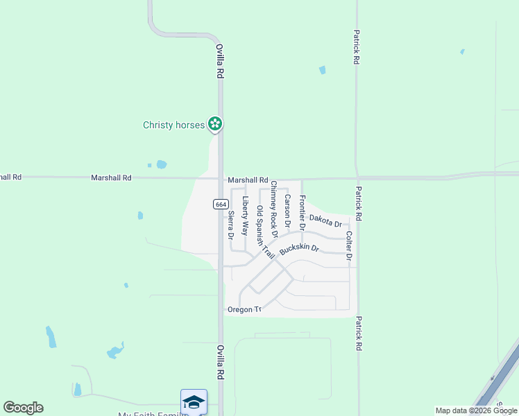 map of restaurants, bars, coffee shops, grocery stores, and more near 233 Old Spanish Trail in Waxahachie