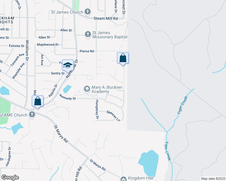 map of restaurants, bars, coffee shops, grocery stores, and more near 5400 Pierson Drive in Columbus