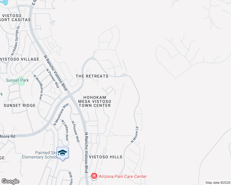 map of restaurants, bars, coffee shops, grocery stores, and more near 13081 North Artifact Canyon Lane in Oro Valley