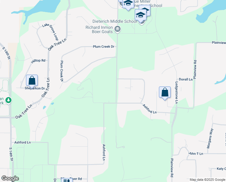 map of restaurants, bars, coffee shops, grocery stores, and more near 3631 Sudith Lane in Midlothian