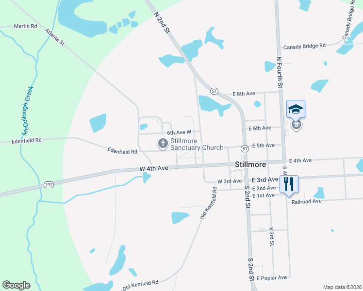 map of restaurants, bars, coffee shops, grocery stores, and more near 312 5th Avenue West in Twin City
