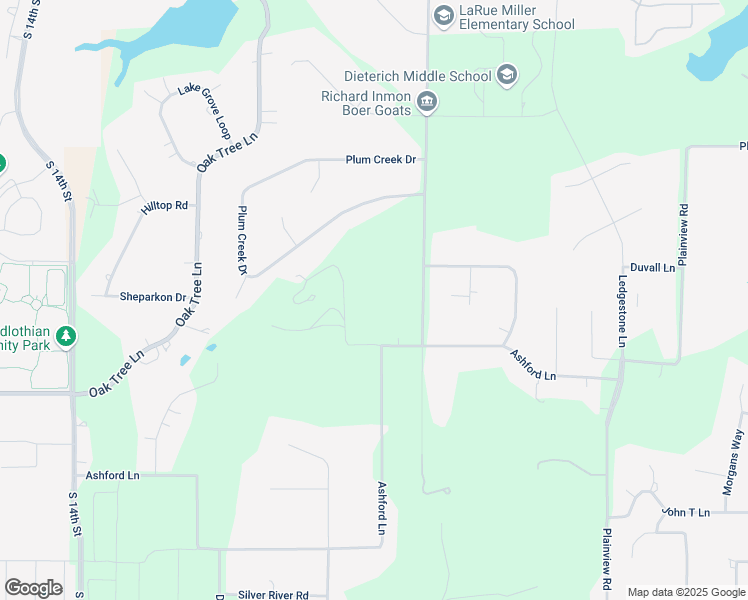 map of restaurants, bars, coffee shops, grocery stores, and more near 3631 Sudith Lane in Midlothian
