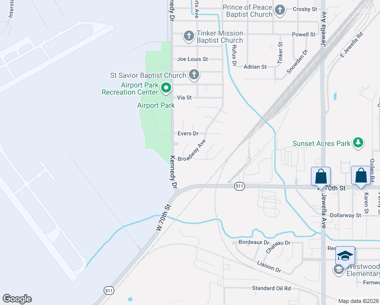 map of restaurants, bars, coffee shops, grocery stores, and more near 6909 Frazier Circle in Shreveport