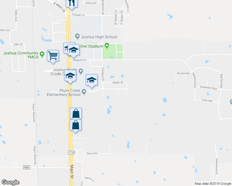 map of restaurants, bars, coffee shops, grocery stores, and more near 900 Pear Court in Joshua