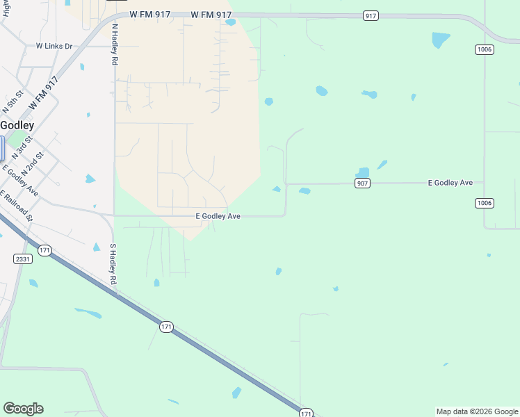 map of restaurants, bars, coffee shops, grocery stores, and more near 6032 County Road 907 in Godley