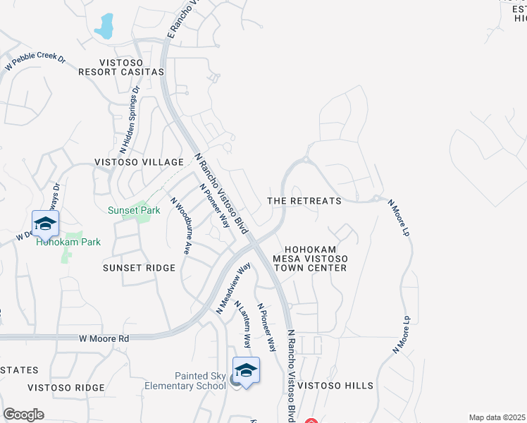 map of restaurants, bars, coffee shops, grocery stores, and more near 104 East Peralta Canyon Court in Oro Valley