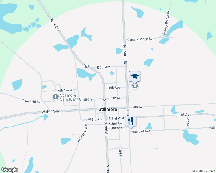 map of restaurants, bars, coffee shops, grocery stores, and more near 207 East 6th Avenue in Twin City