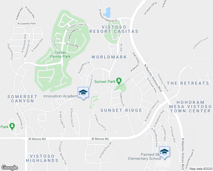map of restaurants, bars, coffee shops, grocery stores, and more near 13158 North Tanner Robert Drive in Tucson
