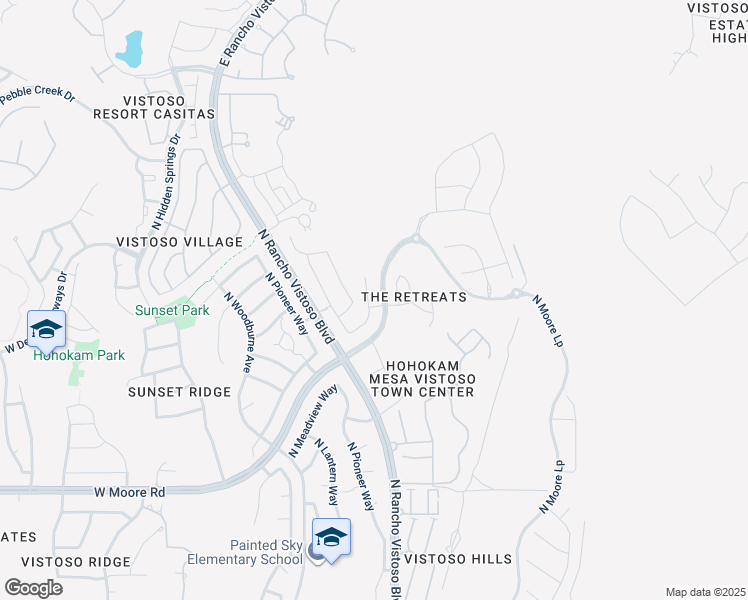 map of restaurants, bars, coffee shops, grocery stores, and more near 104 East Peralta Canyon Court in Oro Valley