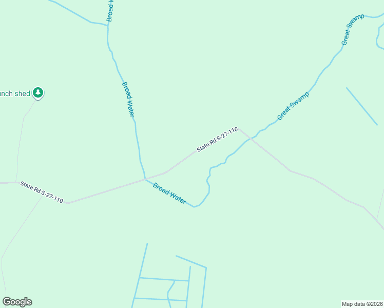 map of restaurants, bars, coffee shops, grocery stores, and more near State Road S-27-110 in Jasper County