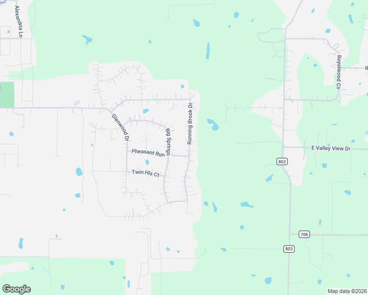 map of restaurants, bars, coffee shops, grocery stores, and more near 4060 Running Brook Drive in Joshua