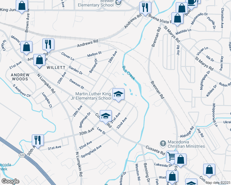 map of restaurants, bars, coffee shops, grocery stores, and more near 2944 Clover Lane in Columbus