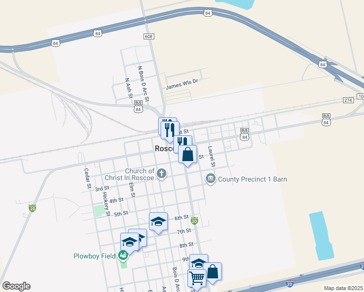 801 East Broadway Street, Roscoe TX Walk Score