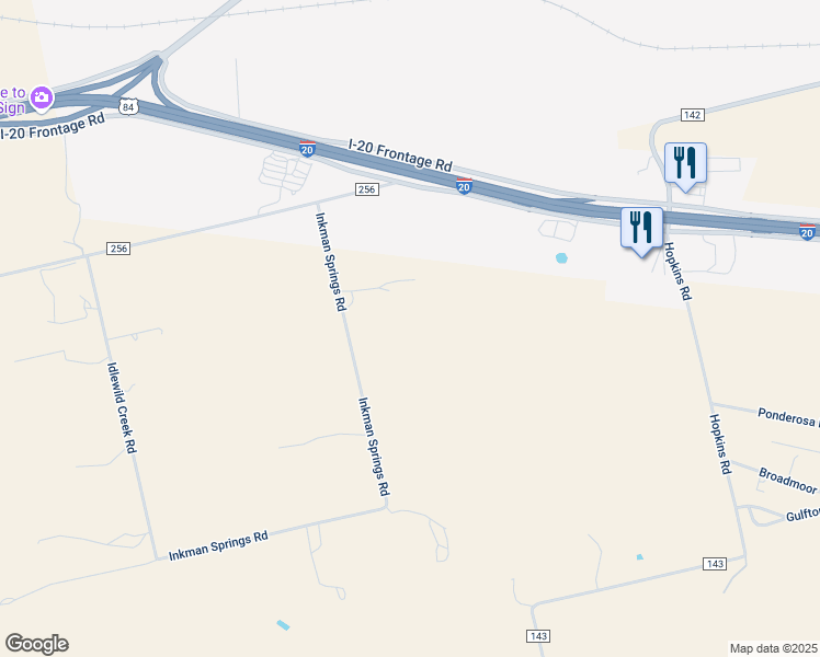 map of restaurants, bars, coffee shops, grocery stores, and more near 117 Inkman Springs Road in Sweetwater