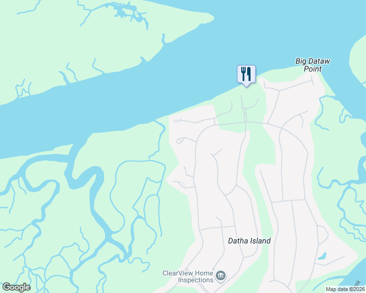 map of restaurants, bars, coffee shops, grocery stores, and more near 1116 Palmetto Point in Saint Helena Island