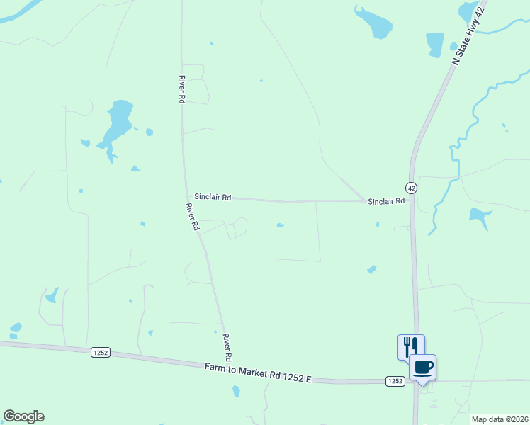 map of restaurants, bars, coffee shops, grocery stores, and more near 592 Sinclair Road in Kilgore