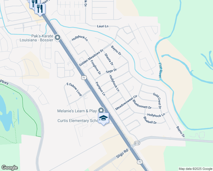 map of restaurants, bars, coffee shops, grocery stores, and more near 5312 Susanna Drive in Bossier City