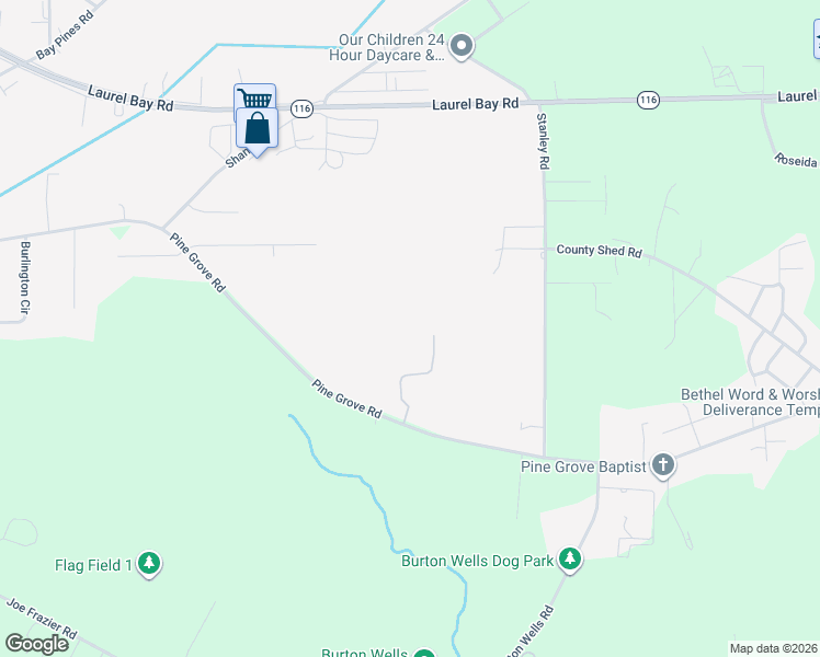 map of restaurants, bars, coffee shops, grocery stores, and more near 140 Pine Grove Road in Beaufort