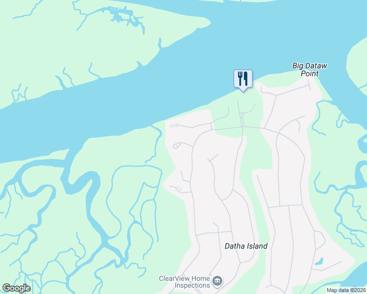map of restaurants, bars, coffee shops, grocery stores, and more near 1116 Palmetto Point in Saint Helena Island