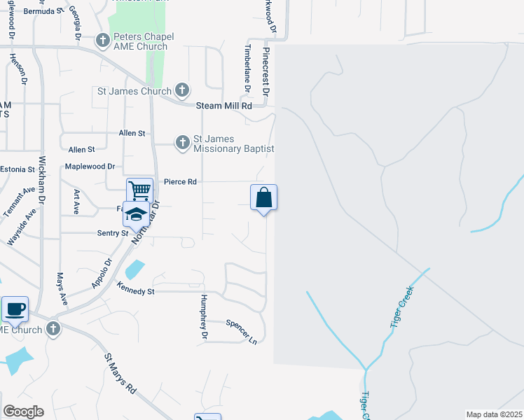 map of restaurants, bars, coffee shops, grocery stores, and more near 419 Jefferson Drive in Columbus