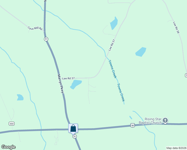 map of restaurants, bars, coffee shops, grocery stores, and more near 308-584 Lee Road 37 in Opelika