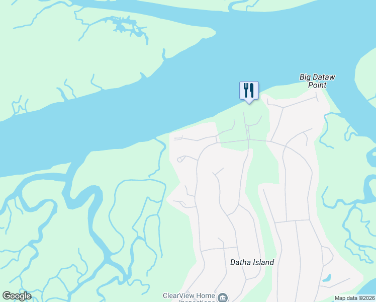 map of restaurants, bars, coffee shops, grocery stores, and more near 1116 Palmetto Point in Saint Helena Island
