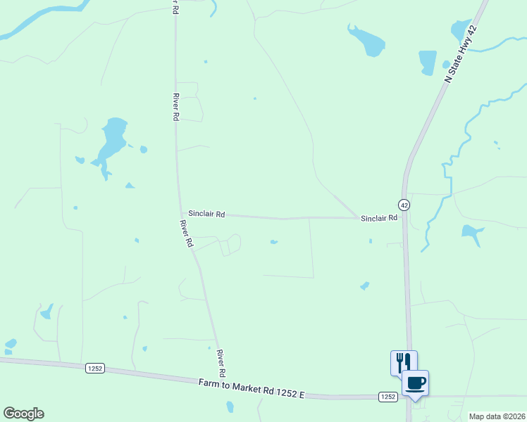 map of restaurants, bars, coffee shops, grocery stores, and more near 592 Sinclair Road in Kilgore