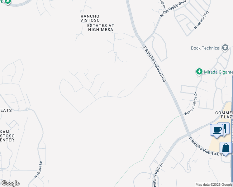 map of restaurants, bars, coffee shops, grocery stores, and more near 13525 North Placita Montanas De Oro in Oro Valley