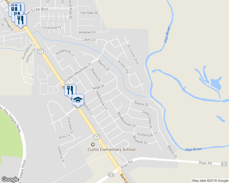 map of restaurants, bars, coffee shops, grocery stores, and more near 5416 Susanna Drive in Bossier City