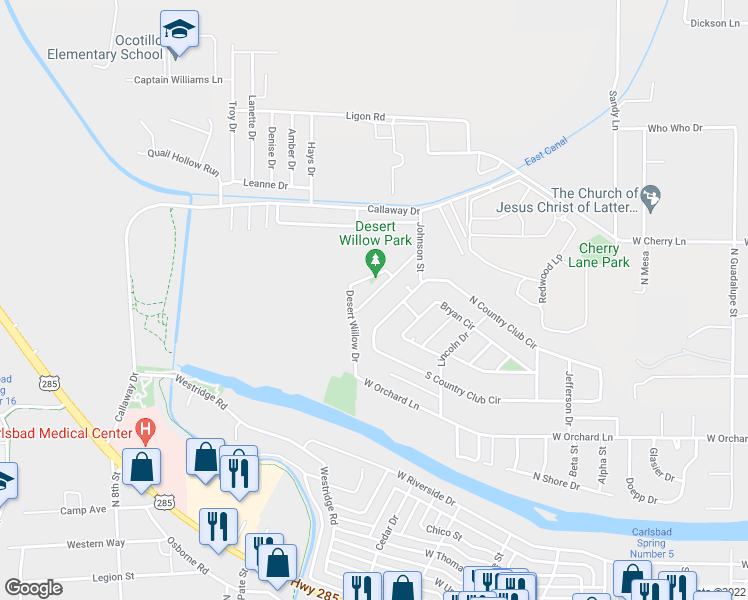 map of restaurants, bars, coffee shops, grocery stores, and more near 1516 Live Oak Place in Carlsbad