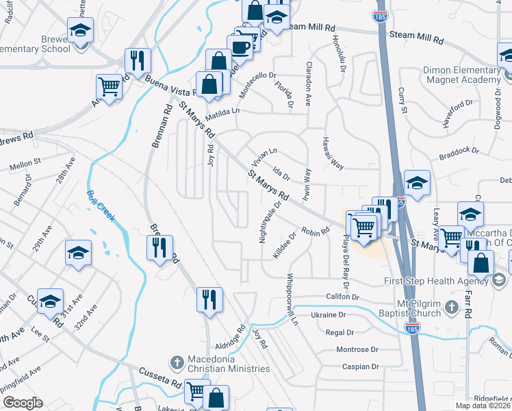 map of restaurants, bars, coffee shops, grocery stores, and more near 384 Harco Drive in Columbus