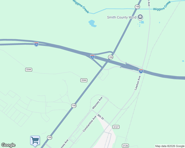 map of restaurants, bars, coffee shops, grocery stores, and more near 12651 Highway 155 in Tyler