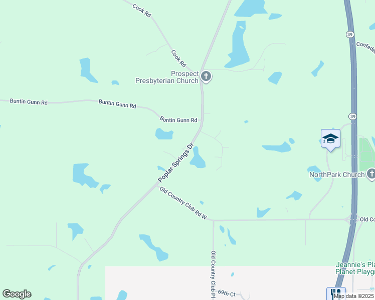 map of restaurants, bars, coffee shops, grocery stores, and more near 7743-7799 Poplar Springs Drive in Meridian