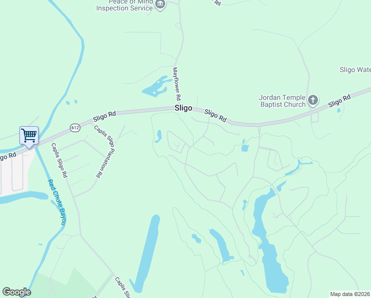 map of restaurants, bars, coffee shops, grocery stores, and more near 53 Legacy Court in Haughton