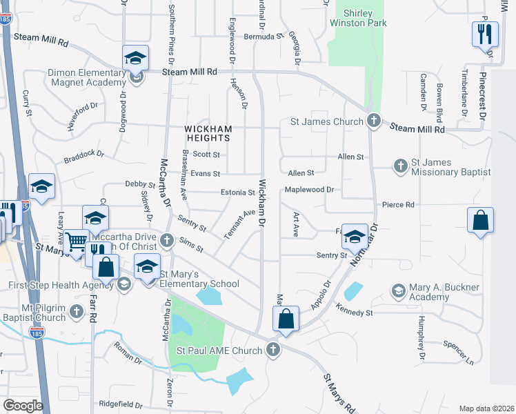 map of restaurants, bars, coffee shops, grocery stores, and more near 371 Tennant Avenue in Columbus