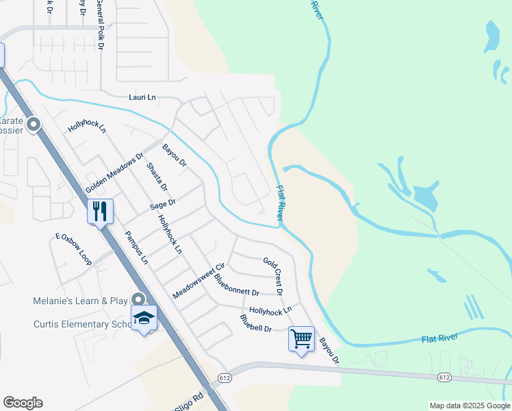 map of restaurants, bars, coffee shops, grocery stores, and more near 5730 Kristen Ave in Bossier City