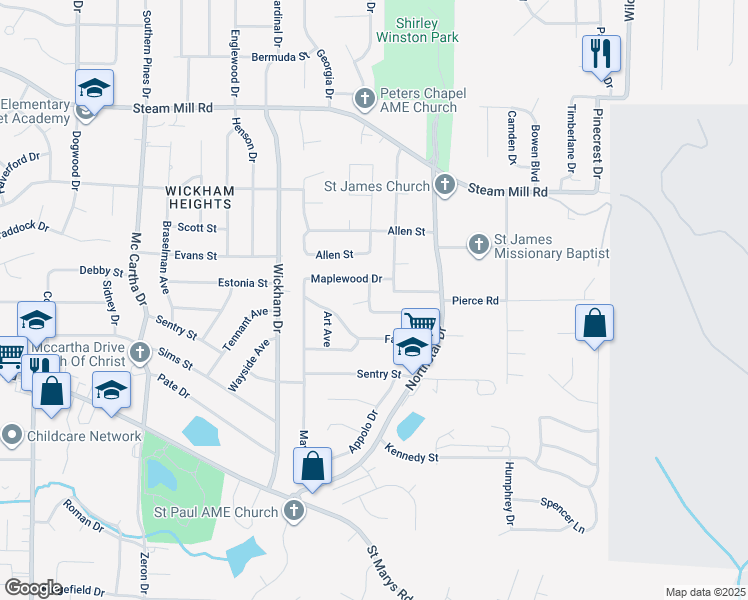 map of restaurants, bars, coffee shops, grocery stores, and more near 400 Hollywood Court in Columbus
