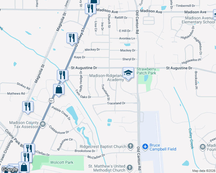 map of restaurants, bars, coffee shops, grocery stores, and more near 437 Church St in Madison