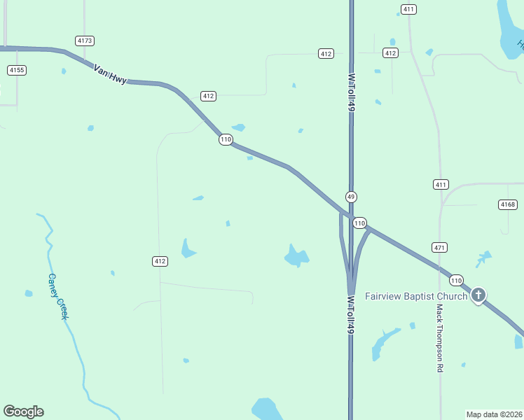 map of restaurants, bars, coffee shops, grocery stores, and more near 12747 Texas 110 in Tyler