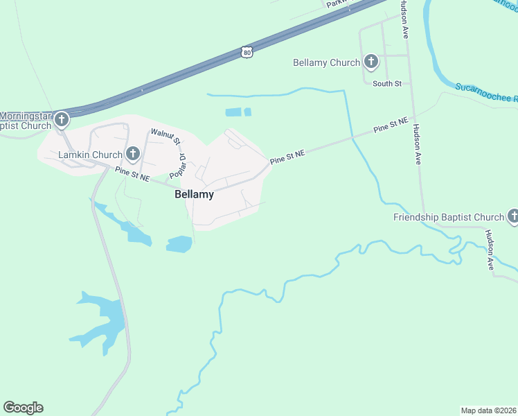 map of restaurants, bars, coffee shops, grocery stores, and more near 1-259 East End Road in Bellamy
