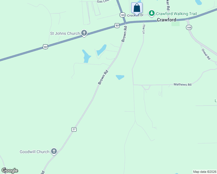 map of restaurants, bars, coffee shops, grocery stores, and more near 61 Brown Road in Phenix City