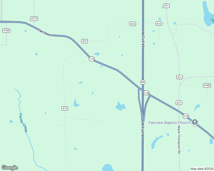 map of restaurants, bars, coffee shops, grocery stores, and more near 12747 Texas 110 in Tyler