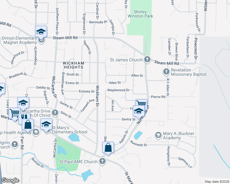 map of restaurants, bars, coffee shops, grocery stores, and more near 4643 Farley Drive in Columbus