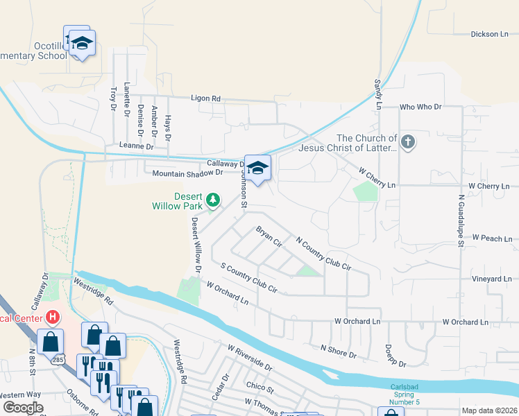 map of restaurants, bars, coffee shops, grocery stores, and more near 1700-1798 Johnson Street in Carlsbad