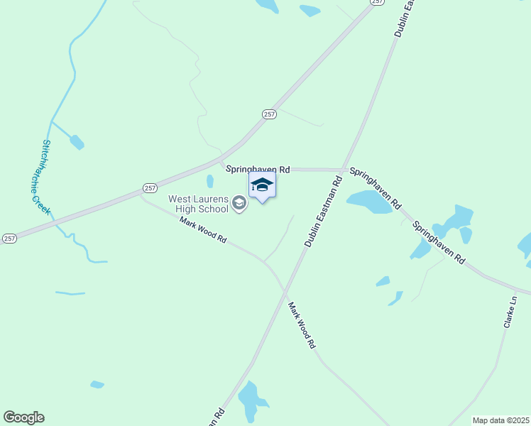 map of restaurants, bars, coffee shops, grocery stores, and more near 3692 Georgia 257 in Dexter
